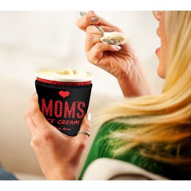 Mugzie - Ice Cream - Pint Sized - Deluxe Thick Neoprene Cozy Sleeve Cover Insulator - Moms Ice Cream
