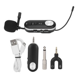 Lavalier Microphone UHF Wireless Plug and Play Mini Handheld Clip On Mic for Cellphone Teacher Vlogger