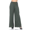Auliné Collection Womens Solid Waistband Long Pleated Chiffon Palazzo Pants