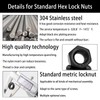 131 Pack Locknuts Assortment Kit,Nylon Insert Hex Lock Nuts,Black Oxide