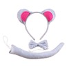 Cicogna Animal Ears Headband, Tail, and Tie, 3-Piece Set, Halloween