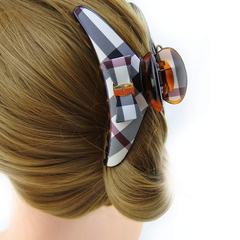 Meilliwish Edel Wunderschönen Lady Haarklammer-Clip 1 Stück(D90)(SemicircleBlack)