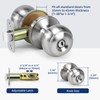 Loqron Privacy Door Knob, Keyless Interior Door Lock, Flat Ball