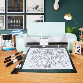 REALIKE Black Dual Tips Marker Pens for Cricut Maker 3/Maker/Explore 3/Air 2/Air Fine Point Pen Medium Calligraphy 7 Pens 1.0/0.4 Tips for Drawing Writing