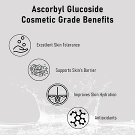 MAYKER Ascorbyl Glucoside Powder 0.7oz, Cosmetic Grade, High Purity Vitamin C Derivative for DIY Ascorbyl Glucoside Serums, Fine, Easy to Use Cosmetic Raw Material