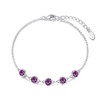 Philip Jones June Birthstone Bracelet Created with Alexandrite Zircondia® Crystals