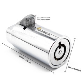 Lamvbls 2 Pcs Vending Machine Lock (3 Pcs Key) (Keyed Alike)