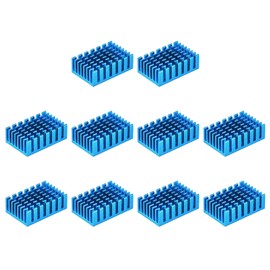 uxcell 30x20x10mm Black Thermal Self Adhesive Aluminum Heatsink Electronic Radiators 10 Pcs