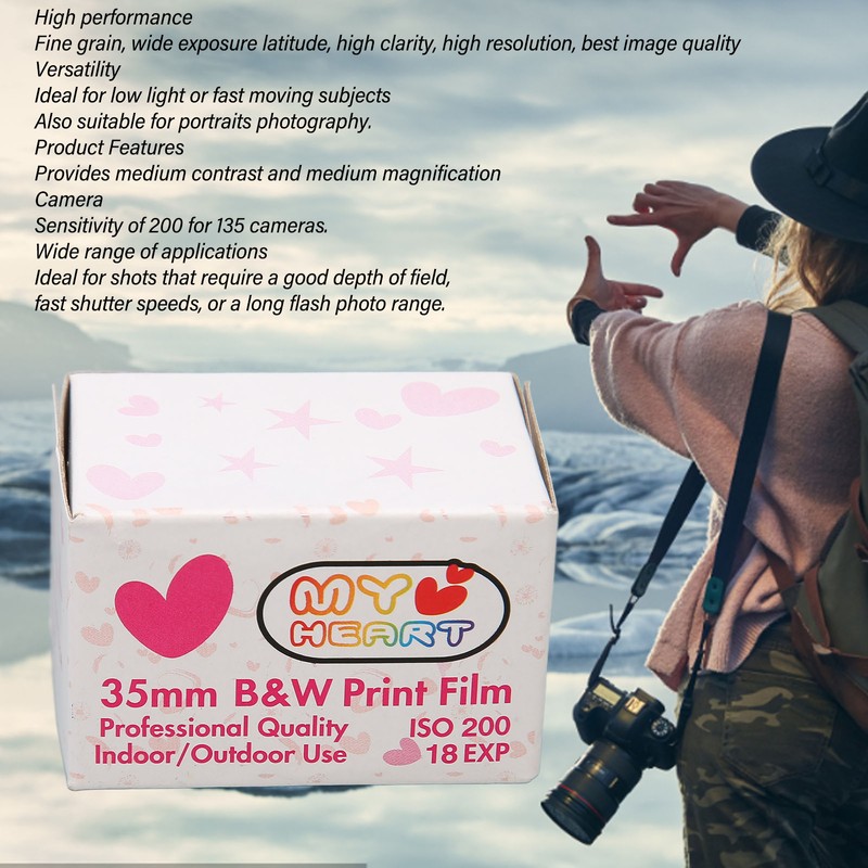 35mm Black and White Print Film ISO 200 HD Camera