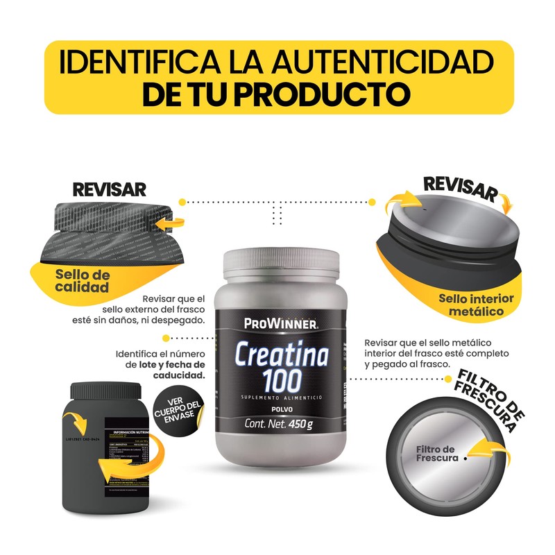 ProWinner | Creatina 100% pura polvo 450 g