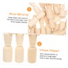 jojofuny 20pcs Unfinished Wood Peg Doll DIY Blank Wooden Figures