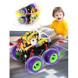 Opard Mini 4WD Dinosaur Toy, Mini Car Plastic Model, Drift Cart, Offroad, 360° Rotation, 1, 2, 3, 4, 5, 6 Years Old, Boys, Birthday, Gift, T-Rex Car, Toy, Kids, Popular (Camo)