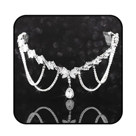 ACEDRE Silver Rhinestone Princess Tiara Crowns Wedding Bride Crystal Headpiece Jewelry for Women