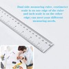 YUENTOEN 5 Pieces Clear Plastic Ruler 6/8/12in(15/20/30cm) Straight Ruler with