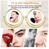 GURUN 8.5 Inch Tabletop LED Lighted Makeup Mirror with 10x