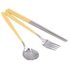 304 Stainless Steel Fork Spoon Chopsticks Set Flatware Reusable Utensils