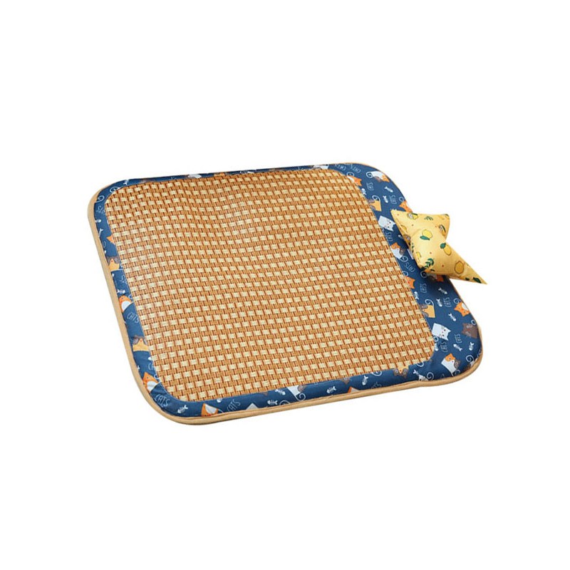 Dog Rattan Cooling Mat Bite Resistant Comfortable Breathable Cat Cooling
