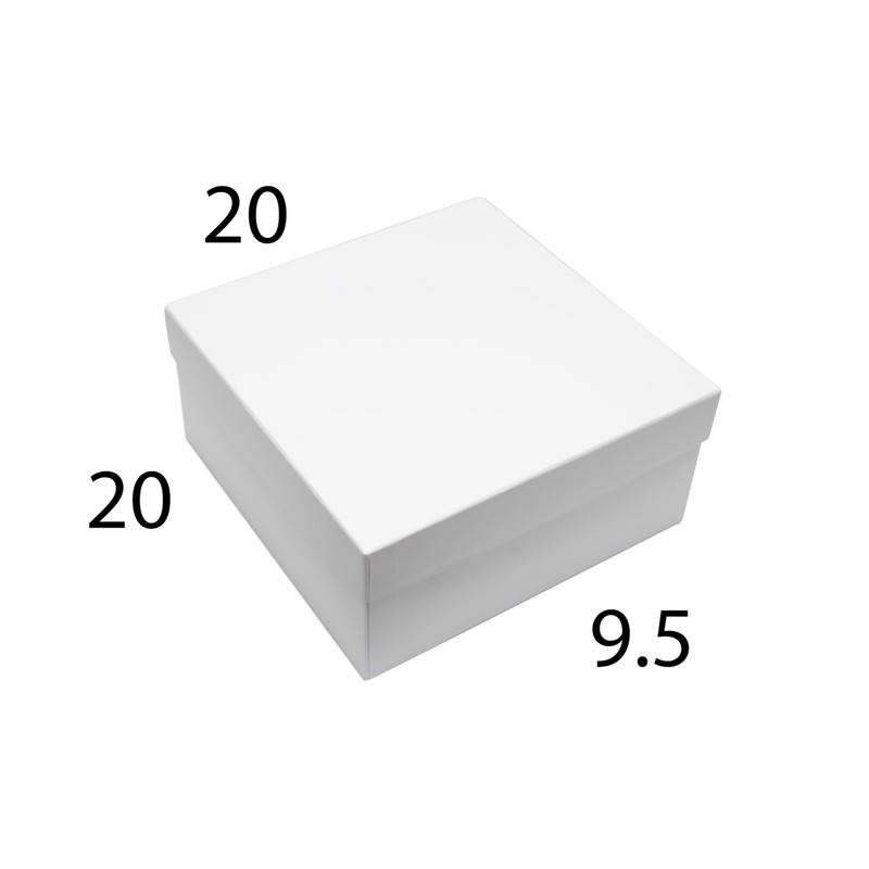 PACKIT | Caja Base y Tapa Chica blanca 20x20x9.5 |