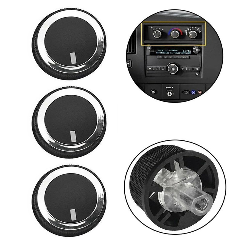 3 Pcs Climate AC Heater Control Knob Fit for 2008-2014