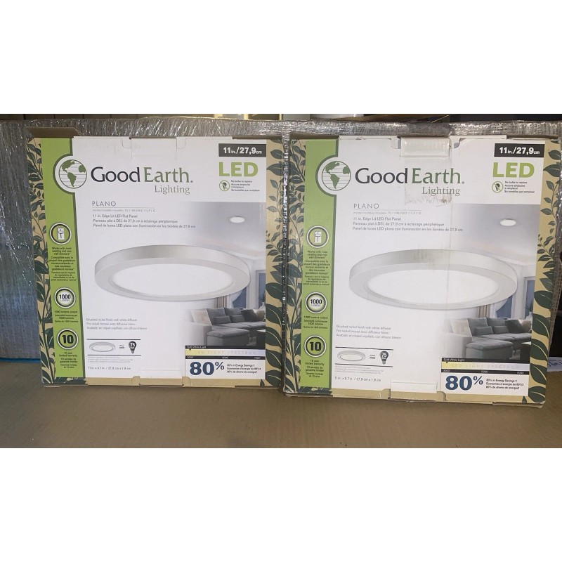 Good Earth Lighting Plano Flat Panel 1-Light 11” Integrated LED