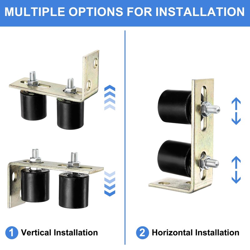 sourcing map 2Pcs Slide Gate Guide Roller, 2" Nylon Rollers