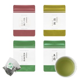 Seisenen Main Store 4 Types of Tea Bags (Gyokuro, Roasted Tea, Sencha, Gyokuro Bud Tea) Trial Set