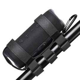 TOBWOLF Portable Golf Cart Speaker Mount with Adjustable Strap - Waterproof & Non-Slip Holder for JBL Charge/Flip Series Bluetooth Speakers, Fits Golf Cart,Bike, ATV, UTV, Moto & Boat Railing (Black)