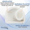 RecPro Trailer Exterior Vent Cowl | Driver's Side Front |