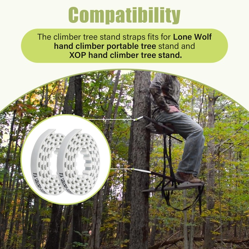 DuckcowsC 2PCS Traction Belts Climber Tree Stand Straps Replacement Straps