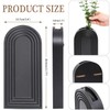 Dnnnii 2 Pack Wooden Wall Vase Set - Dark Brown