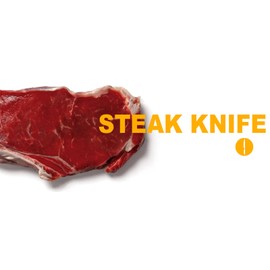 Juego de cubertería de acero inoxidable con mango sólido negro mate, cuchillos de carne ultra afilados. Cuchillos de cena de 4 piezas para cocina con la mejor cuchilla para carne y cocina, apto para lavaplatos