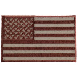 Ivamis Brown Subdued American Flag Patch- 5x3 inch - P5648