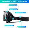 Swim Goggles with Anti-Fog, Wide View, and UV Protection for