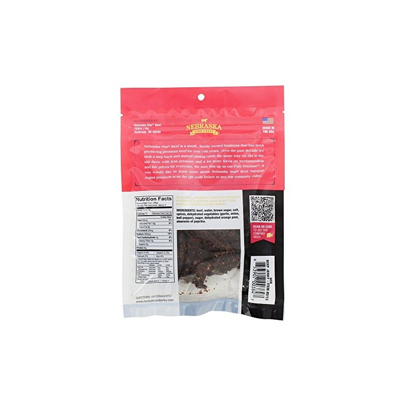 Lucky Beef Jerky - 3oz Slab (Red Pepper, 1 Pack)