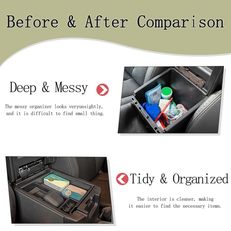 JDMCAR Center Console Organizer Tray Compatible with Toyota Tacoma Accessories