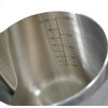 QLESHINING Milk jug Frothing with Thermometer, Stainless Steel Coffee Pitcher