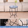 Round Side Table, Indoor Outdoor Small Side Table, Weather Resistant