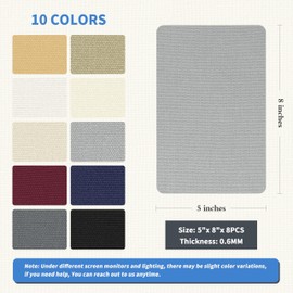 KING MOUNTAIN Canvas Repair Patch 5×8 Inch 8 Pcs Self-Adhesive Waterproof Fabric Patch for Sofas, Tents, Furniture,Tote Bags, Car Seats (Grey2.0)