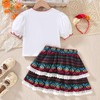 HIHA Size 9 Little Girls Mexican Embroidered Outfit Kids Cinco