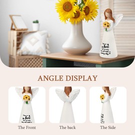 INLOMEM Sympathy Gifts for Loss of Loved One, Remembrance Gifts, Bereavement Gifts, Angel Gifts for Women, Memorial Gift for Loss of Dad Mom Grandmother, Angel Figurines (White)