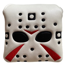 Golf Putter Cover White, Hockey Face Square Mallet Putter Head Cover, Golf Club Protective Case fits for All Brand Putter Golf Clubs for Men Golfe, Inner Dimension 4 x 3.4 inches