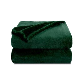 NANPIPER Fleece Blankets, Super Soft Flannel Fuzzy Blanket for Couch, Luxury Cozy Lightweight Microfiber Dog Blanket-Throw Size,Olive Green