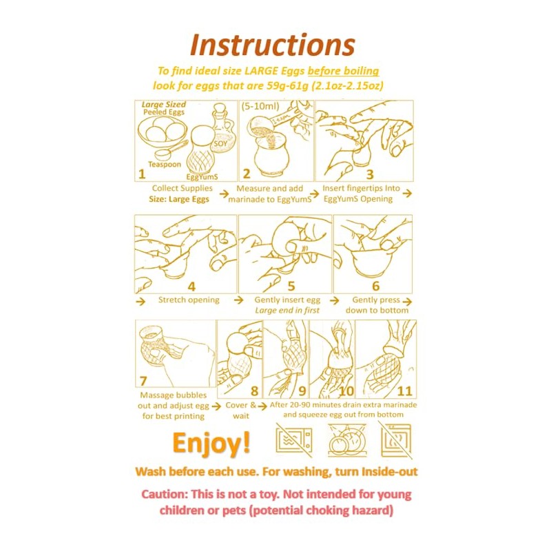 EggYums Egg Printing Kit (Spiral (Large Eggs))