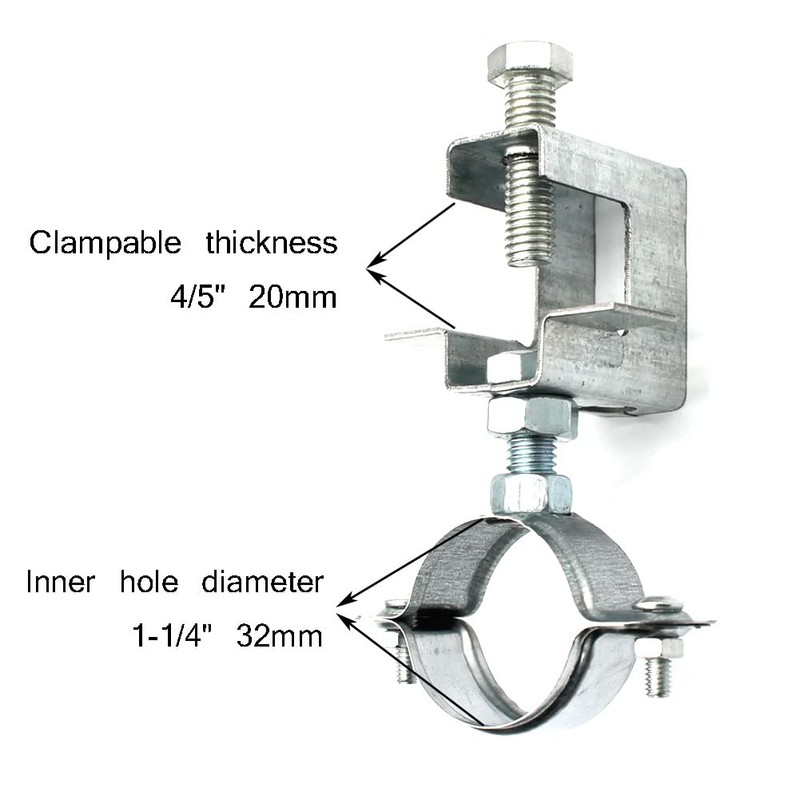 Conduit Hanger with Beam Clamp & Pipe Support Bracket (8