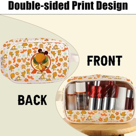 CMNIM Sunshine Bird Clear Cosmetic Makeup Bag Orange Bird Merchandise Bag With Zipper and Handle Flower Garden Festival Gifts (Bird C Makeup Bag)