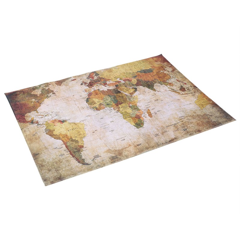 World Map Rug Anti Slip Floor Mat Soft Area Rug