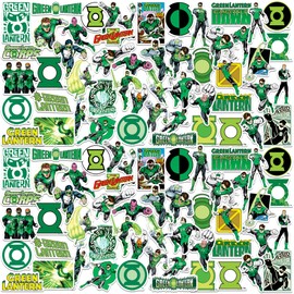 Green Lantern 150ct Vinyl Large Deluxe Stickers Variety Pack - Laptop, Water Bottle, Scrapbooking, Tablet, Skateboard, Indoor/Outdoor