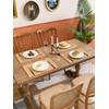 ANDSTAR Set of 8 Pcs Bamboo Placemats with Fabric Border