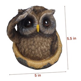 STOBAZA Owl Tree Sculpture Unique Resin Home Decoration for Outdoor Gardens Creative Themed Easter Craft Resistant and Easy to Maintain for Housewarming