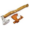 22-Inch Hand-Forged Viking Axe with Sheath, Hatchet with Sheath, Axe